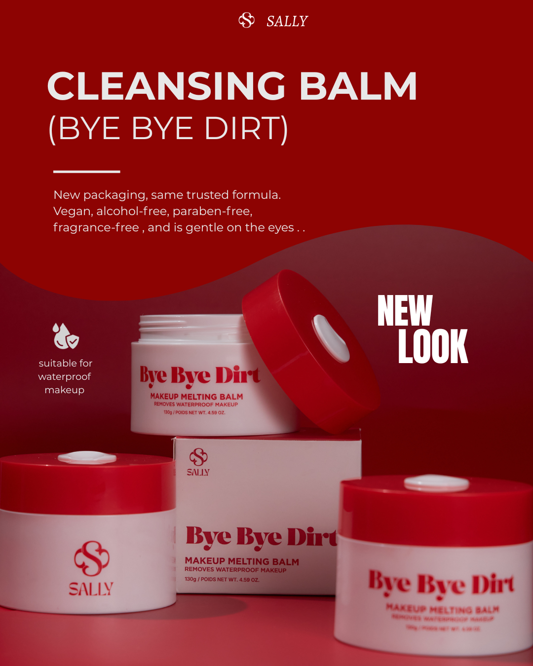 sally cleansing balm ( bye bye dirt ) big size , makeup remover sally cleansing balm ( bye bye dirt ) big size , makeup remover